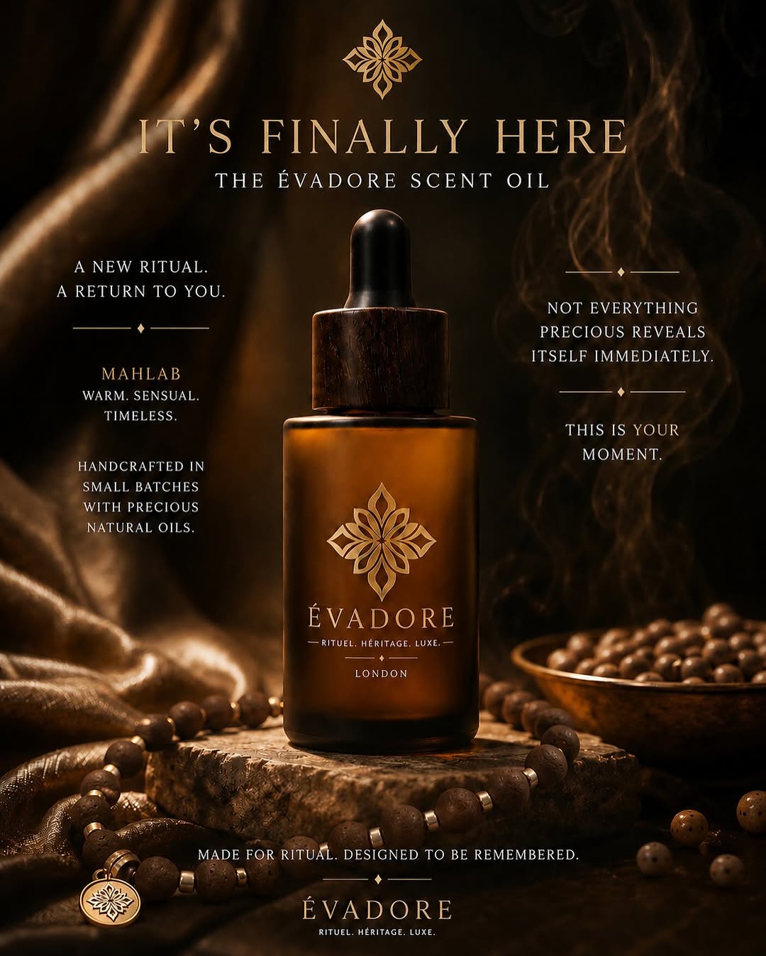 It's finally here — the ÉVADORE scent oil.